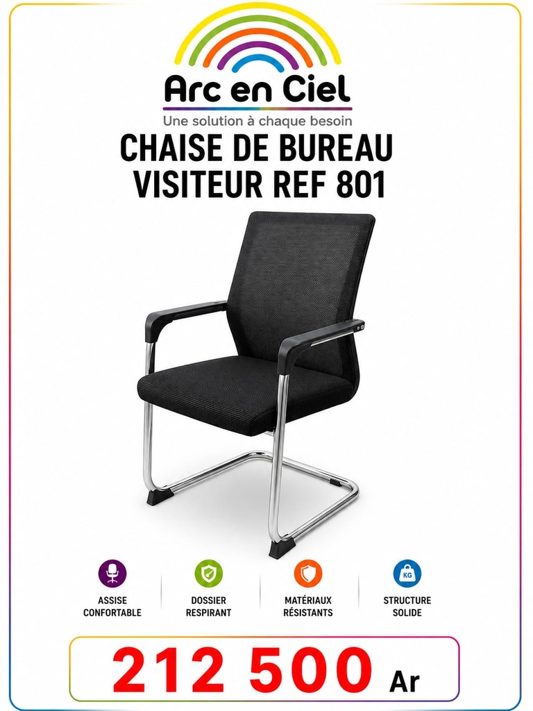 CHAISE DE BUREAU VISITEUR REF 801