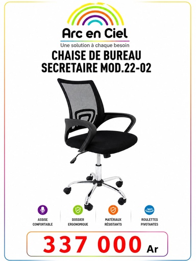 CHAISE DE BUREAU SECRETAIRE MOD.22-02