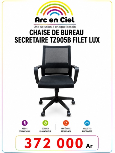 CHAISE DE BUREAU SECRETAIRE TZ905B FILET LUX